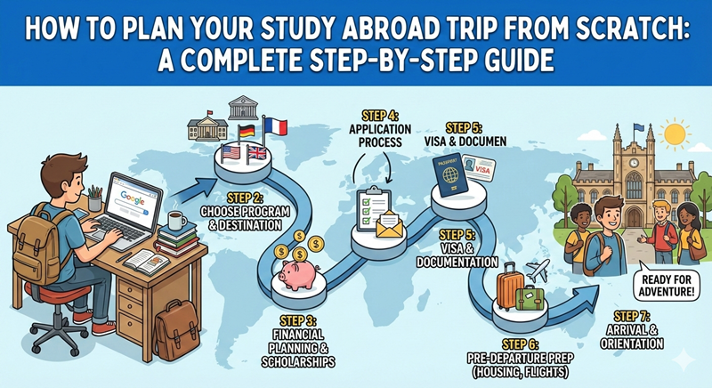 How to plan your study abroad trip from scratch: A complete step-by-step guide