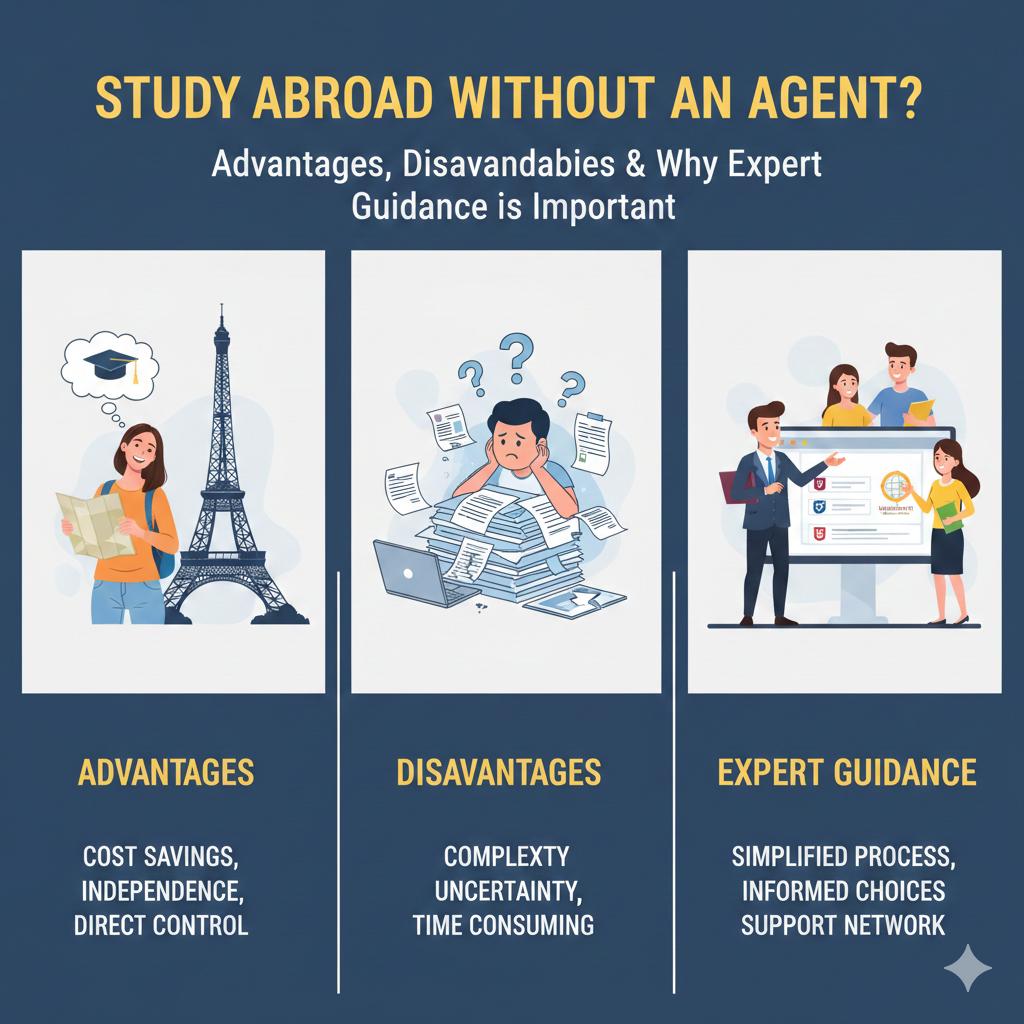 Study abroad without an agent? Advantages, disadvantages and why expert guidance is important